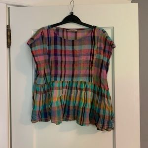Anthropologie rainbow blouse xs